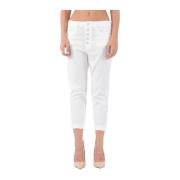 Cropped Trousers Dondup , White , Dames