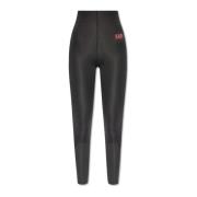 Leggings met logo Emporio Armani EA7 , Black , Dames