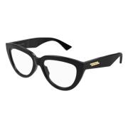 Matte Black Eyewear Frames Bottega Veneta , Black , Unisex