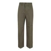 Olijf Cropped Flat Front Chinos Polo Ralph Lauren , Green , Dames
