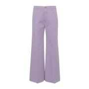 Wide Trousers Forte Forte , Purple , Dames