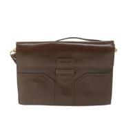 Pre-owned Leather shoulder-bags Yves Saint Laurent Vintage , Brown , D...