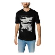 T-Shirts Calvin Klein Jeans , Black , Heren