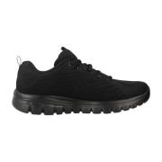 Stijlvolle Get Connected Sneakers Skechers , Black , Dames