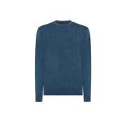 Techno Wash Round Blue Crewneck Shirt RRD , Blue , Heren