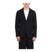 Wollen Single-Breasted Blazer Comme des Garçons , Black , Heren