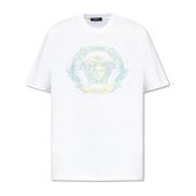 T-shirt met logo Versace , White , Heren