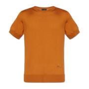 Gebreid T-shirt Dolce & Gabbana , Orange , Heren