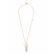 Geometrische Messing Ketting Goud Zilver Sluiting Leda Madera , Multic...