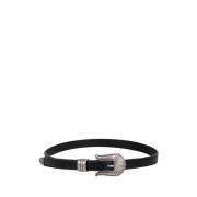 Geëmbosseerd Thin Kim Leren Riem Kate Cate , Black , Dames