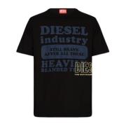 T-Just-N9 bedrukt T-shirt Diesel , Black , Heren