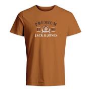 Heren Klassiek Logo T-Shirt Jack & Jones , Brown , Heren