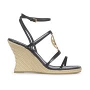 Capri Miller Espadrille Sleehak Schoenen Tory Burch , Black , Dames