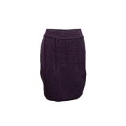 Pre-owned Wool bottoms Alaïa Pre-owned , Purple , Dames