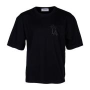 Heren katoenen T-shirt Laneus , Black , Heren