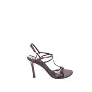 Pre-owned Leather sandals Louis Vuitton Vintage , Brown , Dames