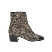 Pre-owned Fabric boots Chanel Vintage , Black , Dames