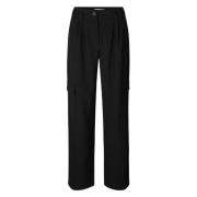 Zwarte pantalon Anker pocket pants Modström , Black , Dames