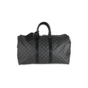 Pre-owned Canvas handbags Louis Vuitton Vintage , Black , Dames