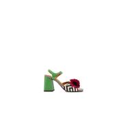 Bloemenleren sandalen Chie Mihara , Green , Dames