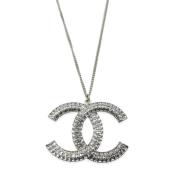 Pre-owned Fabric necklaces Chanel Vintage , Gray , Dames