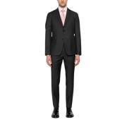 Single Breasted Suits Z Zegna , Black , Heren