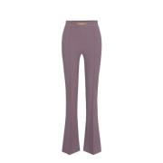 Hoge Taille Paarse Palazzo Broek Elisabetta Franchi , Purple , Dames