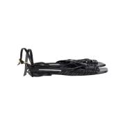 Pre-owned Leather sandals Stella McCartney Pre-owned , Black , Dames