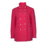 Pre-owned Wool outerwear Chanel Vintage , Pink , Dames