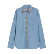 Denim Chambray Herenoverhemd Max Mara , Blue , Dames