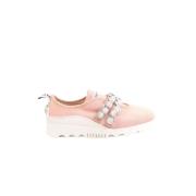 Pre-owned Leather sneakers Miu Miu Pre-owned , Pink , Dames