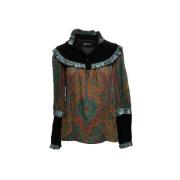 Pre-owned Velvet tops Yves Saint Laurent Vintage , Black , Dames