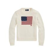 Trui met Amerikaanse vlagprint van katoen Polo Ralph Lauren , Beige , ...