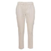 Cropped Trousers Brunello Cucinelli , Beige , Dames