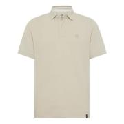 Katoenen Piqué Polo Shirt Boggi Milano , Beige , Heren