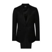 Single Breasted Suits Z Zegna , Black , Heren