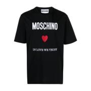 T-Shirts Moschino , Black , Heren