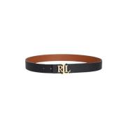 Omkeerbare Damesriem met Logoplaat Ralph Lauren , Black , Dames