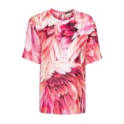 Roze T-Shirt Polos Collectie Roberto Cavalli , Pink , Dames