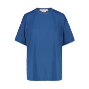 Blauwe Crew-neck T-shirt Comme des Garçons , Blue , Dames