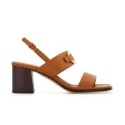 High Heel Sandals Salvatore Ferragamo , Brown , Dames
