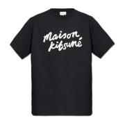 T-shirt met logo Maison Kitsuné , Black , Heren