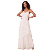 Rialto Kant Maxi Jurk in Wit Loveshackfancy , White , Dames