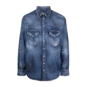 Denim Shirts Dsquared2 , Blue , Heren