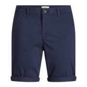 Heren Chino Shorts Solid Jack & Jones , Blue , Heren