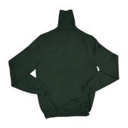 Solid Turtle Neck Sweater Sun68 , Green , Heren