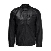 Leren jas Only & Sons , Black , Heren