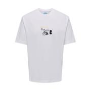 Casual Katoenen T-Shirt Only & Sons , White , Heren