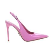 Elegante Leren Hoge Hak Sandaal Sergio Levantesi , Pink , Dames