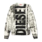 S-Bunt-Bisc sweatshirt Diesel , White , Heren